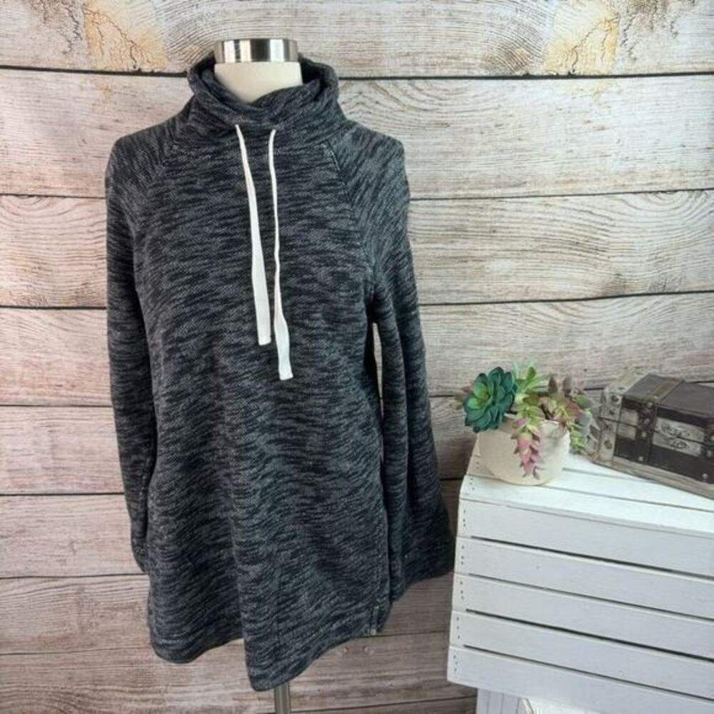 J Crew Women's Turtleneck Tunic Funnel‎ Neck Sweatshirt Size S/M Small Medium